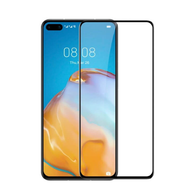 3D Ochranné Tvrzené Sklo S Rámečkem Pro Huawei P40 - černé