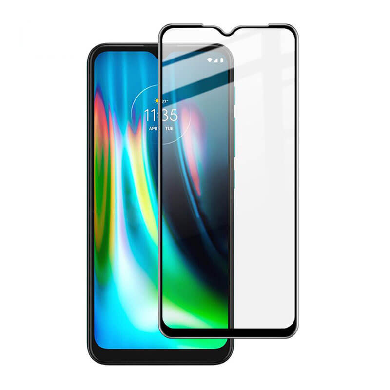 Picasee 3D ochranné tvrzené sklo s rámečkem pro Motorola Moto G9 Play - černé