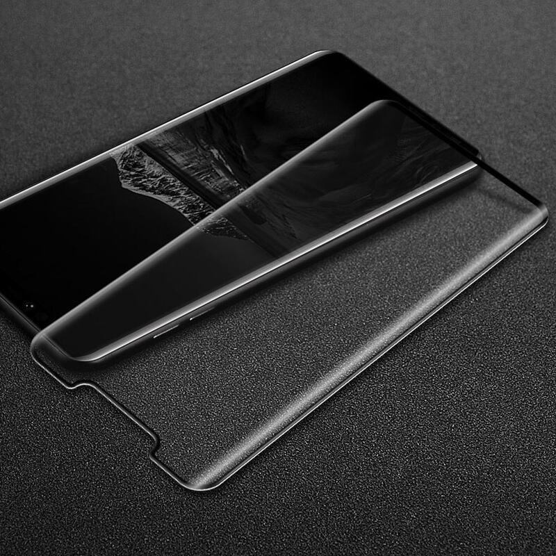 3x 3D Zahnuté Ochranné Sklo Pro Huawei Mate 20 Pro - černé - 2+1 Zdarma