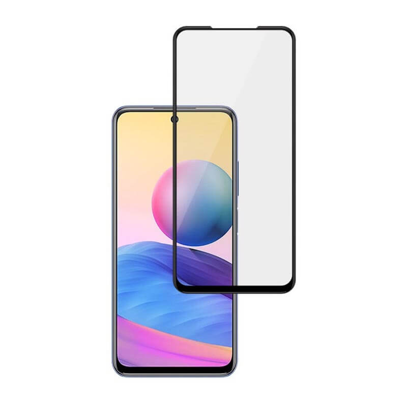 3x 3D Tvrzené Sklo S Rámečkem Pro Xiaomi Redmi Note 10 5G - černé - 2+1 Zdarma