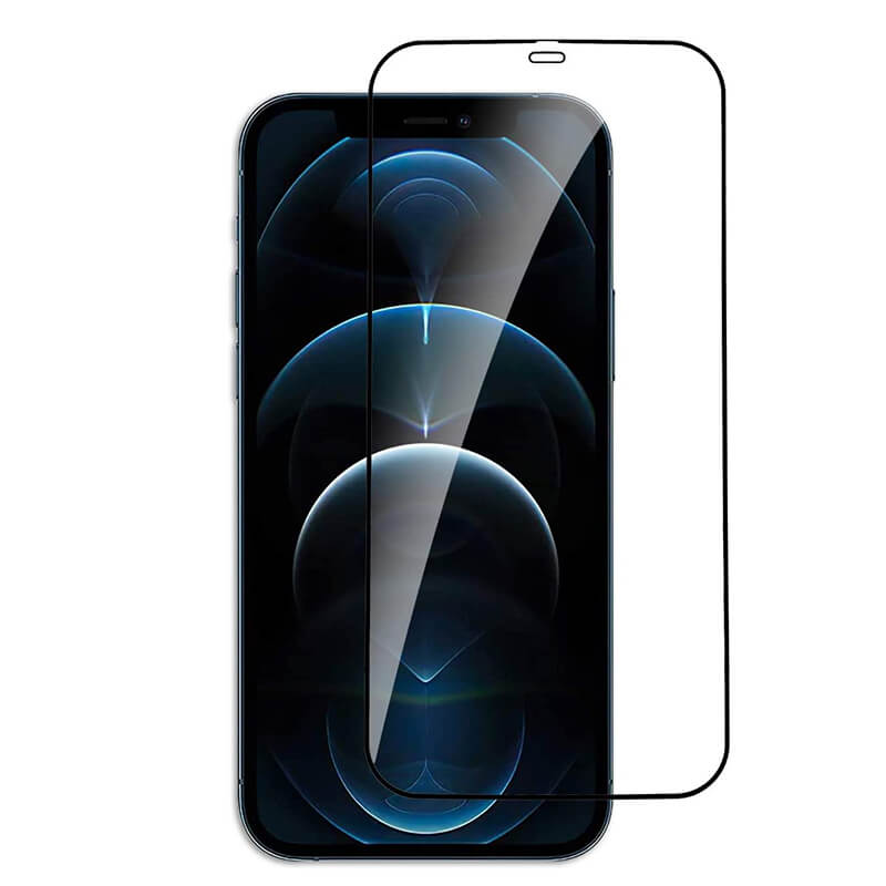 Picasee 3D ochranné tvrzené sklo s rámečkem pro Apple iPhone 12 Pro - černé