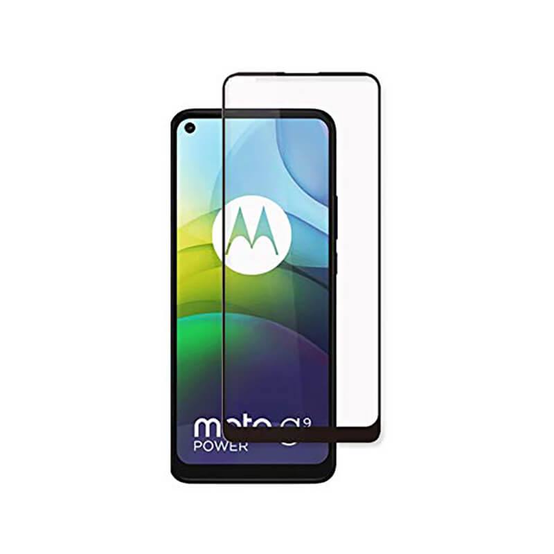 Picasee 3D ochranné tvrzené sklo s rámečkem pro Motorola Moto G9 Power - černé