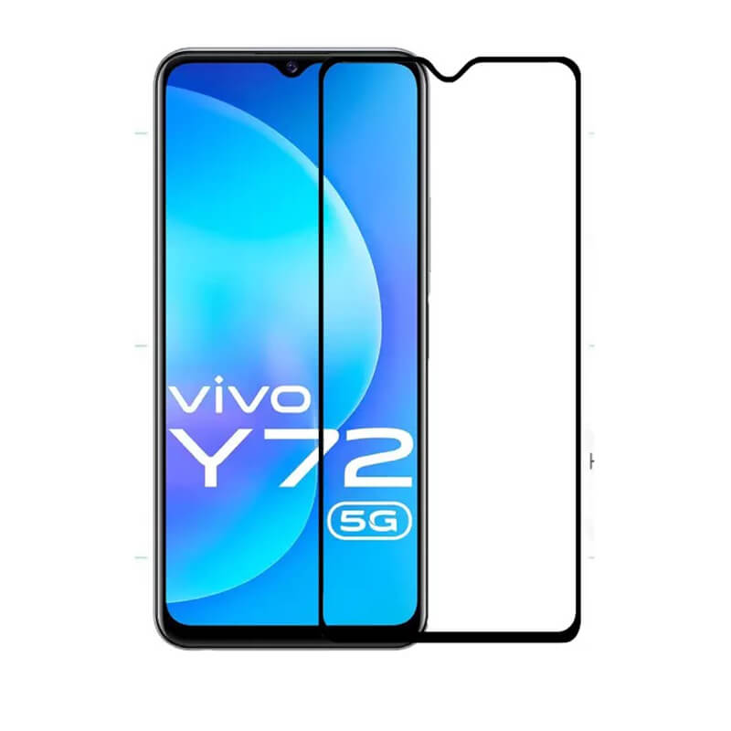 3x Picasee 3D tvrzené sklo s rámečkem pro Vivo Y72 5G - černé - 2+1 zdarma