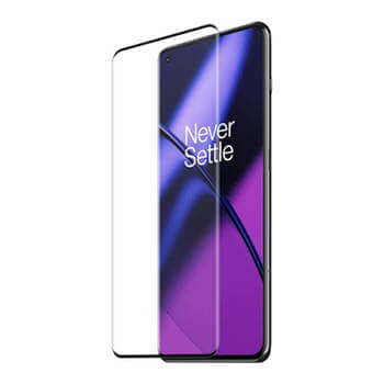 3x Picasee 3D zahnuté ochranné sklo pro OnePlus 11 5G - černé - 2+1 zdarma