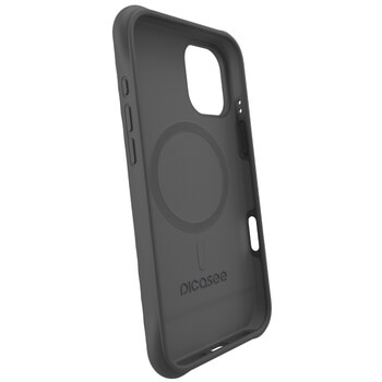 Picasee Shock-proof case MagSafe na Apple iPhone 16 Plus - Vlastní gravírování - Černá