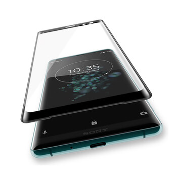 3x Picasee 3D tvrzené sklo s rámečkem pro Sony Xperia XZ3 - černé - 2+1 zdarma