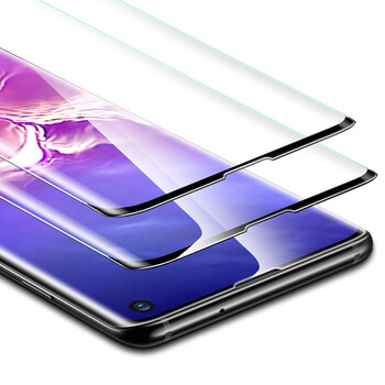 3x Picasee 3D zahnuté ochranné sklo pro Samsung Galaxy S10 G973 - černé - 2+1 zdarma