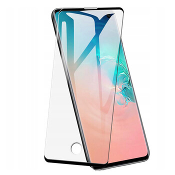 3D zahnuté ochranné sklo pro Samsung Galaxy S10 Plus G975 - černé