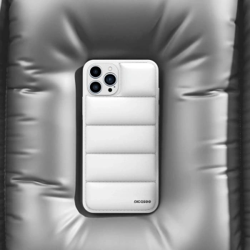 Picasee Puffer case pro Apple iPhone 16e - Picasee Puffer - Bílá