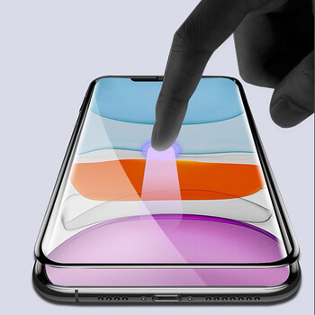 Picasee 3D zahnuté ochranné sklo pro Apple iPhone 11 Pro Max - černé