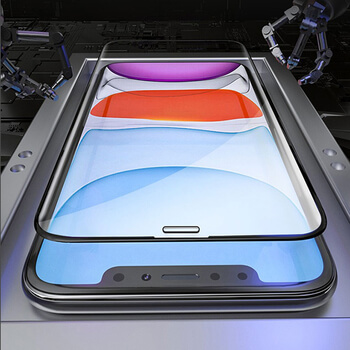 3x Picasee 3D zahnuté ochranné sklo pro Apple iPhone 11 Pro Max - černé - 2+1 zdarma