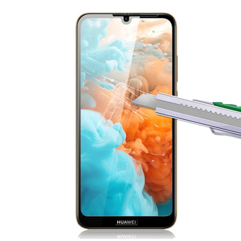 3x Picasee 3D tvrzené sklo s rámečkem pro Huawei Y6 2019 - černé - 2+1 zdarma