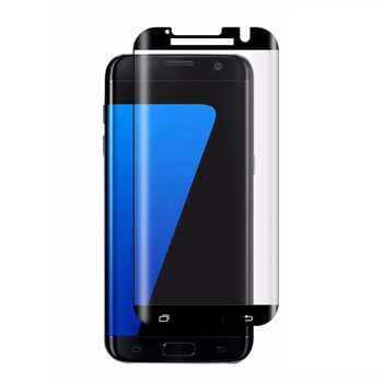 3x Picasee 3D zahnuté ochranné sklo pro Samsung Galaxy S7 Edge G935F - černé - 2+1 zdarma