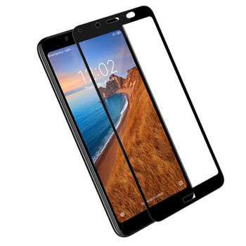 3x Picasee 3D tvrzené sklo s rámečkem pro Xiaomi Redmi 7A - černé - 2+1 zdarma