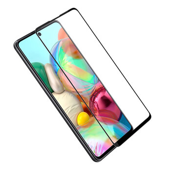 Picasee 3D ochranné tvrzené sklo s rámečkem pro Samsung Galaxy A71 A715F - černé