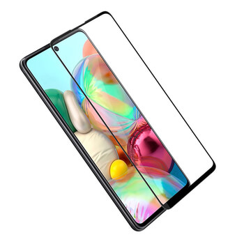 3x 3D tvrzené sklo s rámečkem pro Samsung Galaxy A71 A715F - černé
