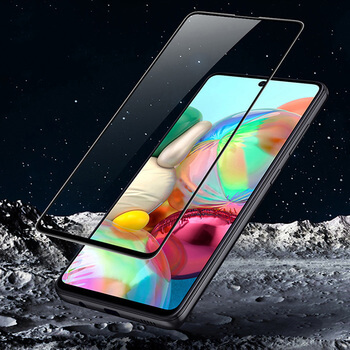 3x Picasee 3D tvrzené sklo s rámečkem pro Samsung Galaxy A71 A715F - černé - 2+1 zdarma