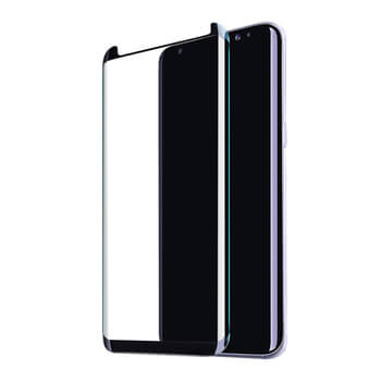 3x 3D zahnuté ochranné sklo pro Samsung Galaxy S8 G950F - černé