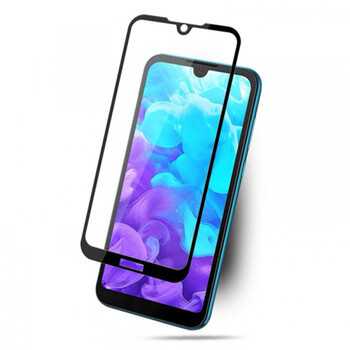 Picasee 3D ochranné tvrzené sklo s rámečkem pro Huawei Y5 2019 - černé