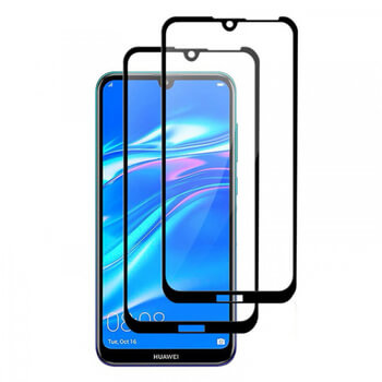 3x 3D tvrzené sklo s rámečkem pro Huawei Y5 2019 - černé