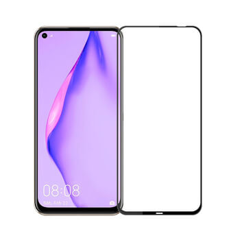 Picasee 3D ochranné tvrzené sklo s rámečkem pro Huawei P40 Lite - černé