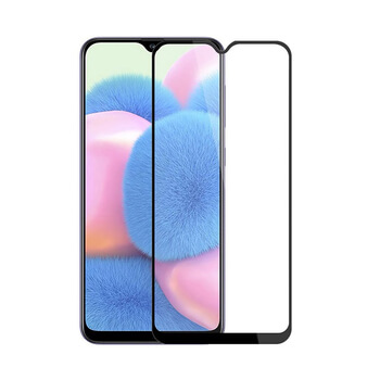 3x Picasee 3D tvrzené sklo s rámečkem pro Samsung Galaxy A30s A307F - černé - 2+1 zdarma