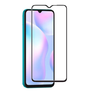 3D ochranné tvrzené sklo s rámečkem pro Xiaomi Redmi 9A - černé