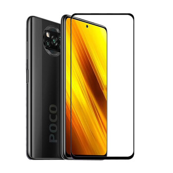 3x 3D tvrzené sklo s rámečkem pro Xiaomi Poco X3 - černé - 2+1 zdarma