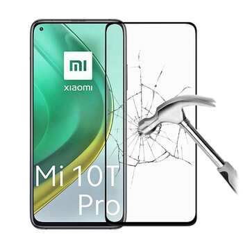 3x Picasee 3D tvrzené sklo s rámečkem pro Xiaomi Mi 10T Pro - černé - 2+1 zdarma