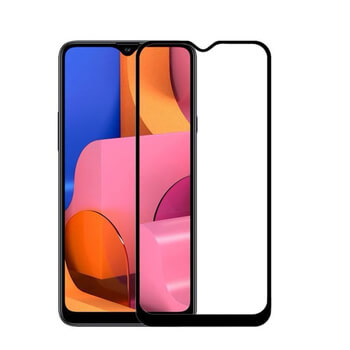 3x Picasee 3D tvrzené sklo s rámečkem pro Samsung Galaxy A20s - černé - 2+1 zdarma