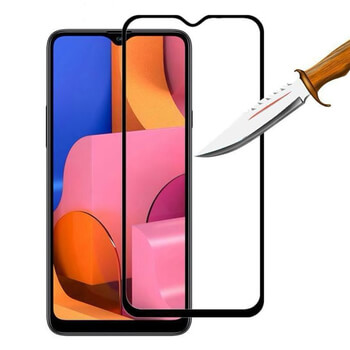 3x Picasee 3D tvrzené sklo s rámečkem pro Samsung Galaxy A20s - černé - 2+1 zdarma