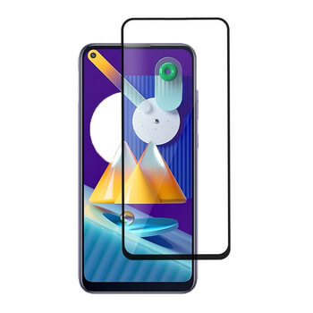 3D ochranné tvrzené sklo s rámečkem pro Samsung Galaxy M11 - černé