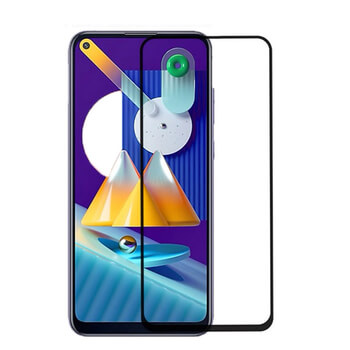 3x Picasee 3D tvrzené sklo s rámečkem pro Samsung Galaxy M11 - černé - 2+1 zdarma