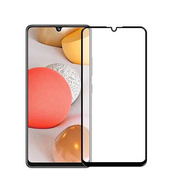 3x Picasee 3D tvrzené sklo s rámečkem pro Samsung Galaxy A42 A426B - černé - 2+1 zdarma