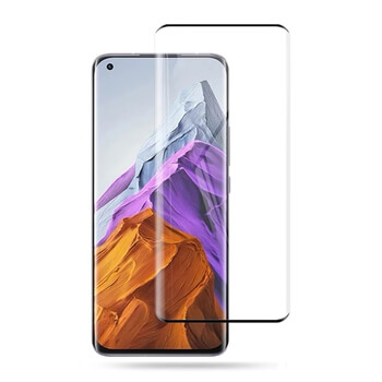 3x 3D zahnuté ochranné sklo pro Xiaomi Mi 11 - černé - 2+1 zdarma