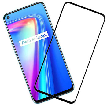 Picasee 3D ochranné tvrzené sklo s rámečkem pro Realme 8 4G - černé