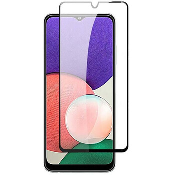 3x Picasee 3D tvrzené sklo s rámečkem pro Samsung Galaxy A22 A225F 4G - černé - 2+1 zdarma