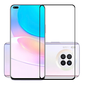 3x Picasee 3D tvrzené sklo s rámečkem pro Huawei Nova 8i - černé - 2+1 zdarma