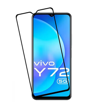 3x Picasee 3D tvrzené sklo s rámečkem pro Vivo Y72 5G - černé - 2+1 zdarma