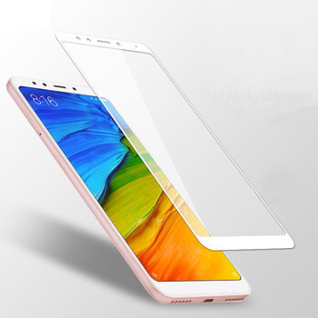 3x Picasee 3D tvrzené sklo s rámečkem pro Xiaomi Redmi 5 Plus Global - bílé - 2+1 zdarma