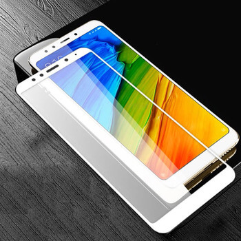 3x Picasee 3D tvrzené sklo s rámečkem pro Xiaomi Redmi 5 Plus Global - bílé - 2+1 zdarma