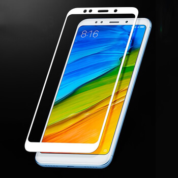 3x Picasee 3D tvrzené sklo s rámečkem pro Xiaomi Redmi Note 5 Global - bílé - 2+1 zdarma