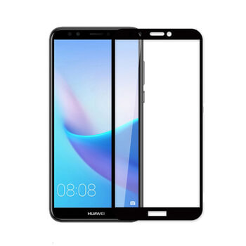 Picasee 3D ochranné tvrzené sklo s rámečkem pro Huawei Y7 Prime (2018) - černé