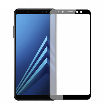 3x Picasee 3D tvrzené sklo s rámečkem pro Samsung Galaxy A8 2018 A530F - černé - 2+1 zdarma