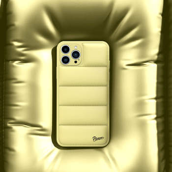 Picasee Puffer case pro Apple iPhone 12 - Picasee Puffer - Žlutá