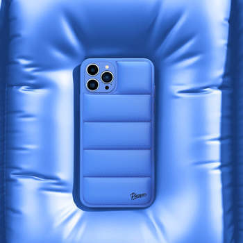 Picasee Puffer case pro Apple iPhone 12 - Picasee Puffer - Modrá