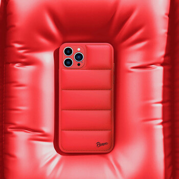 Picasee Puffer case pro Apple iPhone X/XS - Picasee Puffer - Červená