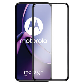 3D tvrzené sklo s rámečkem pro Motorola Moto G84 5G - černé