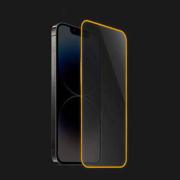 Picasee Ochranné tvrzené sklo se svítícím rámečkem pro Samsung Galaxy A41 A415F - Oranžová