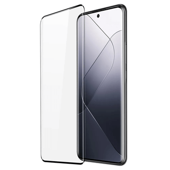 3D zahnuté ochranné sklo pro Xiaomi 14 Ultra - černé